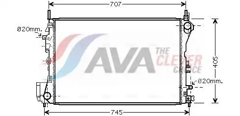 Радиатор кондиционера (конденсатор) AVA OLA2395