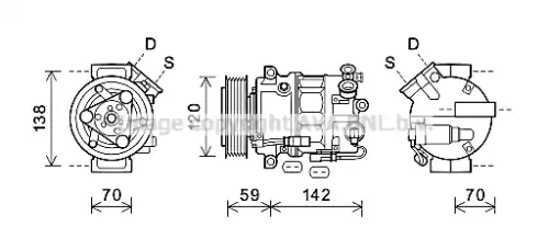 Compressor, air conditioning OLK577 AVA