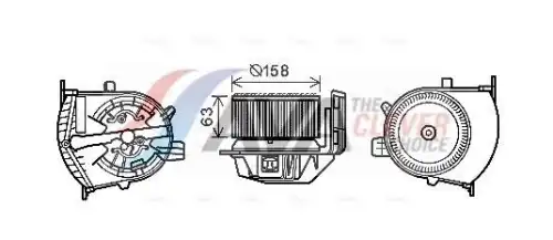 Вентилятор отопителя AVA RT8585