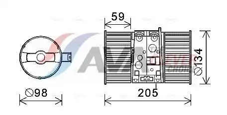 Вентилятор отопителя AVA RT8586