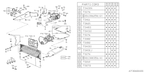 Condenser, air conditioning 73020AA040 SUBARU
