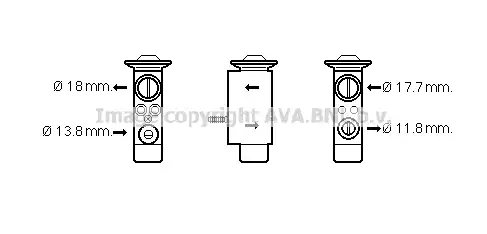 Expansion Valve, air conditioning VO1162 AVA