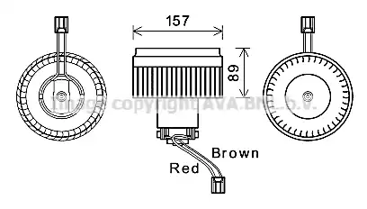 Electric Motor, interior blower VO8176 AVA