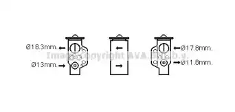 Expansion Valve, air conditioning VW1333 AVA