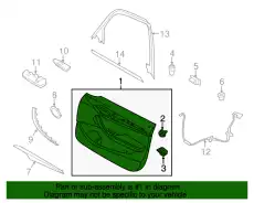 Обшивка двери иск.кожа П Пд 51417320184 BMW