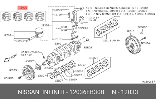 NISSAN 12036EB30B d=