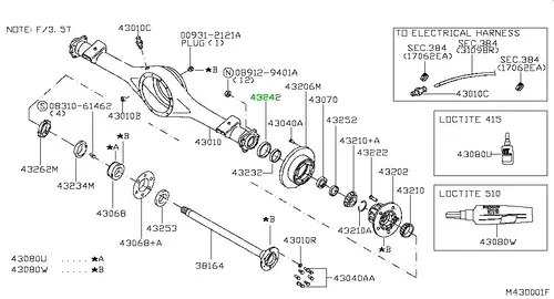  САЛЬНИК 43242-MA70A NISSAN