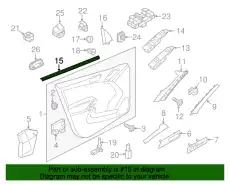 5N0837479 5AP Уплотнитель двери чёрный VAG