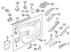 5N0837479 5AP Уплотнитель двери чёрный VAG