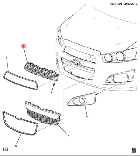 Решетка бампера GM 96694760