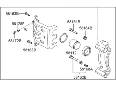 тормозной суппорт 5819026A10 HYUNDAI