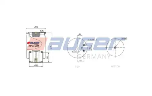 ПНЕВМОПОДУШКА В СБОРЕ AUGER AU 344884-K07