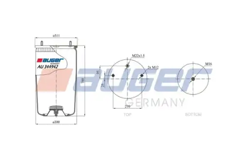 AU 344942, ПНЕВМОПОДУШКА В СБОРЕ AUGER