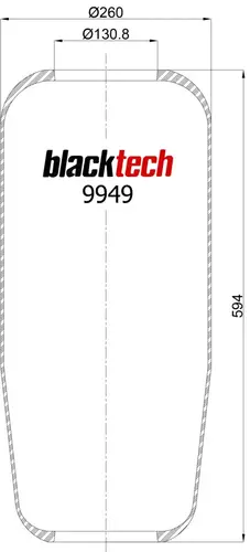  ОБОЛОЧКА ПНЕВМОАМОРТИЗАТОРА BLACKTECH RL9949
