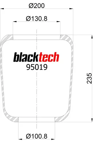ПНЕВМОБАЛЛОН 1SC250-19 / 201727 RL95019 BLACKTECH