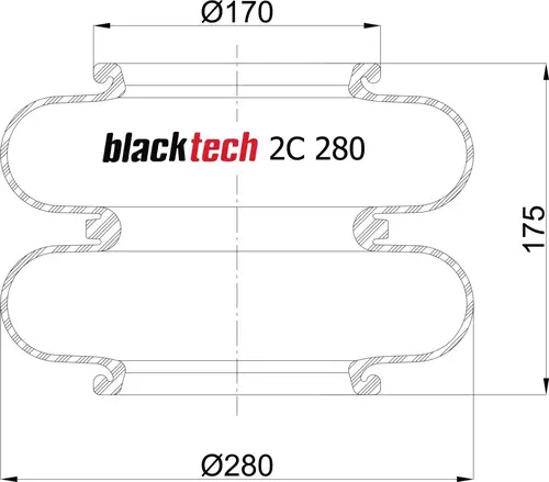  ПНЕВМОАМОРТИЗАТОР 2C280175S BLACKTECH