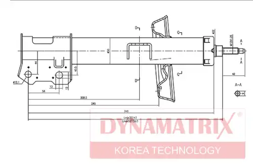 АМОРТИЗАТОР ГАЗ.ПЕРЕД.ПРАВ. 334846, OPEL DSA334948 DYNAMAX