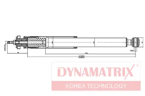 АМОРТИЗАТОР ПОДВЕСКИ ГАЗОНАПОЛНЕННЫЙ DSA553197 DYNAMAX