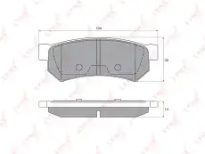 Тормозные колодки дисковые LYNXAUTO BD-1814