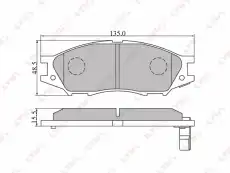 Тормозные колодки дисковые передняя ось LYNXAUTO BD-3409