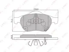 Тормозные колодки дисковые LYNXAUTO BD-7545