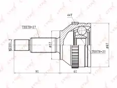 ШРУС наружный LYNXAUTO CO-3007A