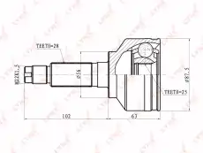 ШРУС наружный LYNXAUTO CO-4408