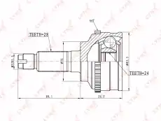 ШРУС наружный LYNXAUTO CO-5119A