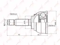 ШРУС наружный LYNXAUTO CO-5508