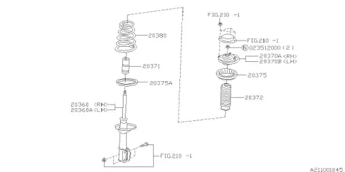 STRUT CP-SELF LVLRRH 20360FC221 SUBARU