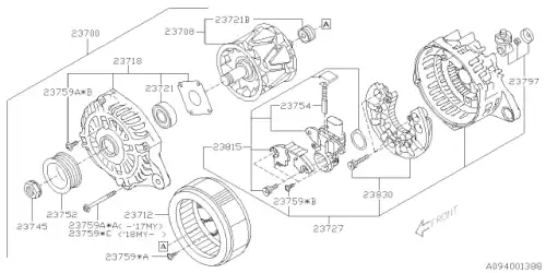 STATOR AY-ALTNTR 23712AA180 SUBARU