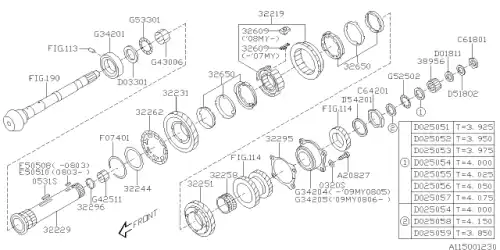 Шестерня КПП SUBARU 32231AB280