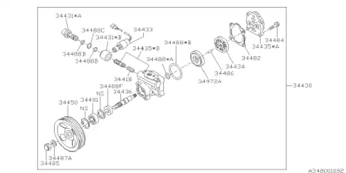 PULLEY 34414AA000 SUBARU