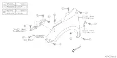  КРОНШТЕЙН КУЗОВНОЙ SUBARU 57160SG0109P