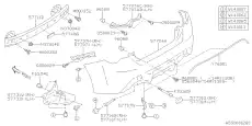 BUMPER FACE R 57704CA010 SUBARU