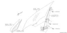GLASS ASSEMBLY-FRONT DOOR,LEF 61011SG010 SUBARU