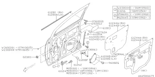 Стеклоподъемник  SUBARU 61240XA00A9P