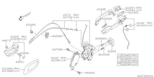 STRIKER DR 61269AE01A SUBARU