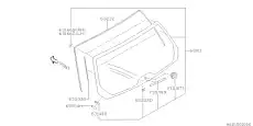 GLASS ASSY R G 63019SC000 SUBARU