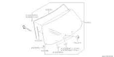 GLASS-REAR GATE 63019SG010 SUBARU