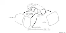  SUBARU МОЛДИНГ ДВЕРИ ЗАДНЕЙ ЛЕВОЙ 63526SC010