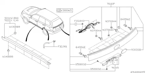 GARNISH AY R G 91112SC002EN SUBARU