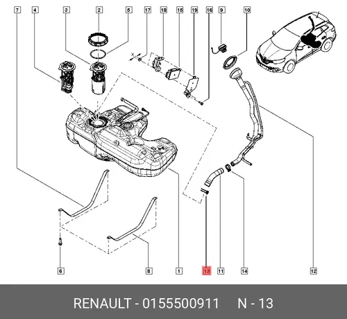 AGRAFE 0155500911 RENAULT