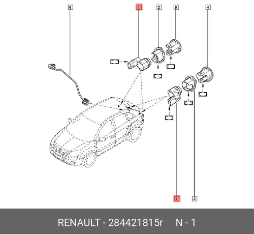 CAPTEUR AIDE PARKING 284421815R RENAULT