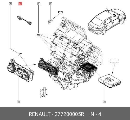 277200005R ДАТЧИК ТЕМПЕРАТУРЫ САЛОНА\ RENAULT