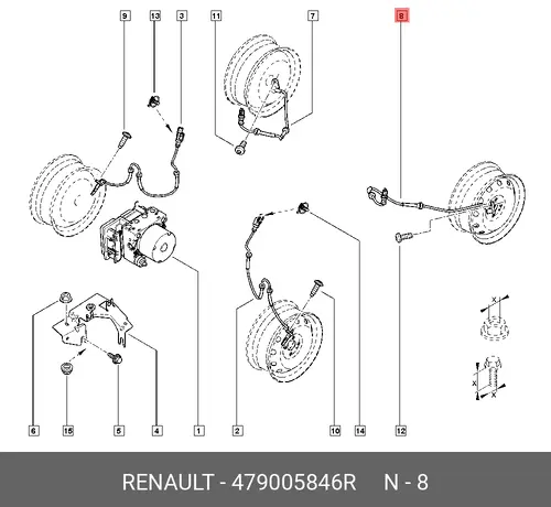 Датчик ABS RENAULT 479005846R