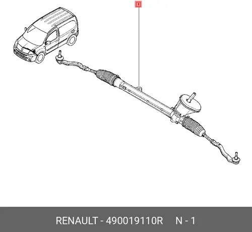 Рулевая рейка RENAULT 490019110R