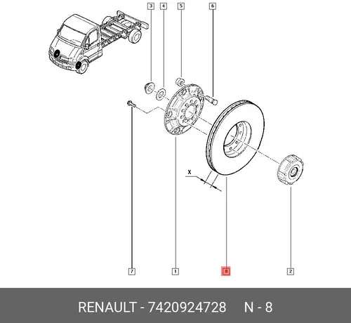 ДИСК ТОРМ. ПЕР. ВЕНТ. MASTER 7420924728 RENAULT