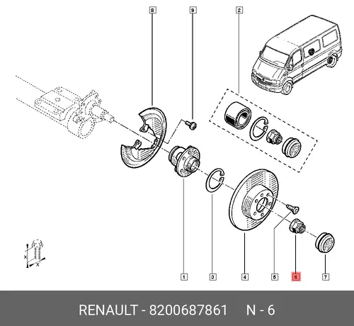 ГАЙКА М20 8200687861 RENAULT