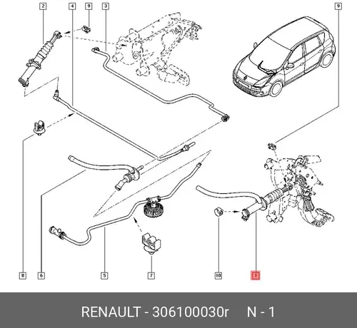 Цилиндр сцепления RENAULT 306100030R